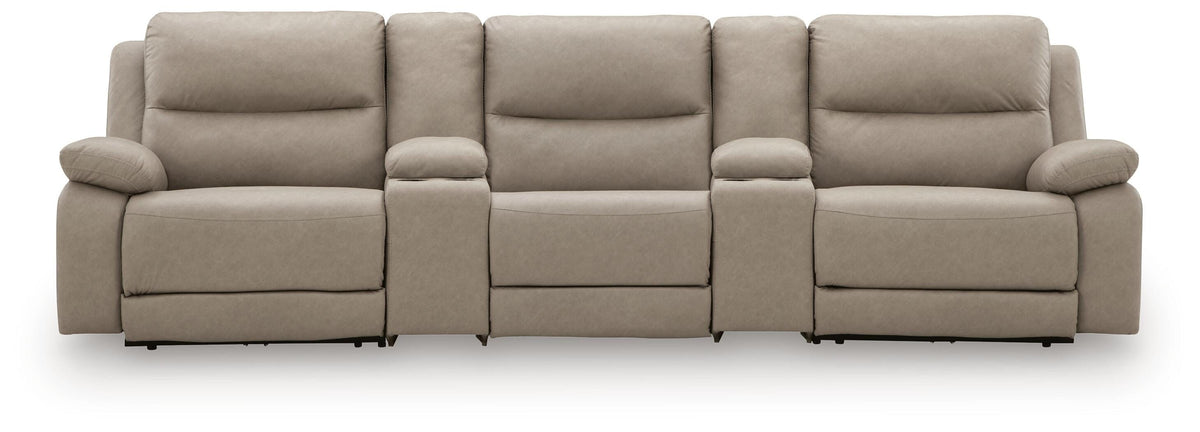 J&M Furniture - Ashley Furniture - Narwhal Place 5-Piece Reclining Sectional with Storage Consoles - 5-Piece Reclining Sectional with Storage Consoles - PC99201S39