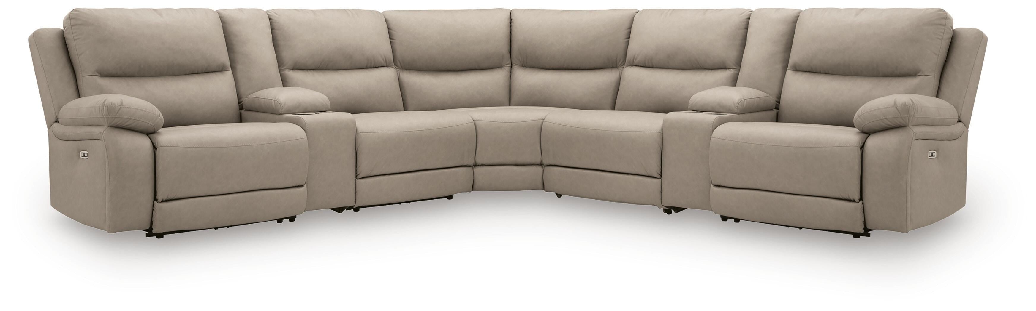 J&M Furniture - Ashley Furniture - Narwhal Place 7-Piece Reclining Sectional with Storage Consoles - 7-Piece Reclining Sectional with Storage Consoles - PC99201S34