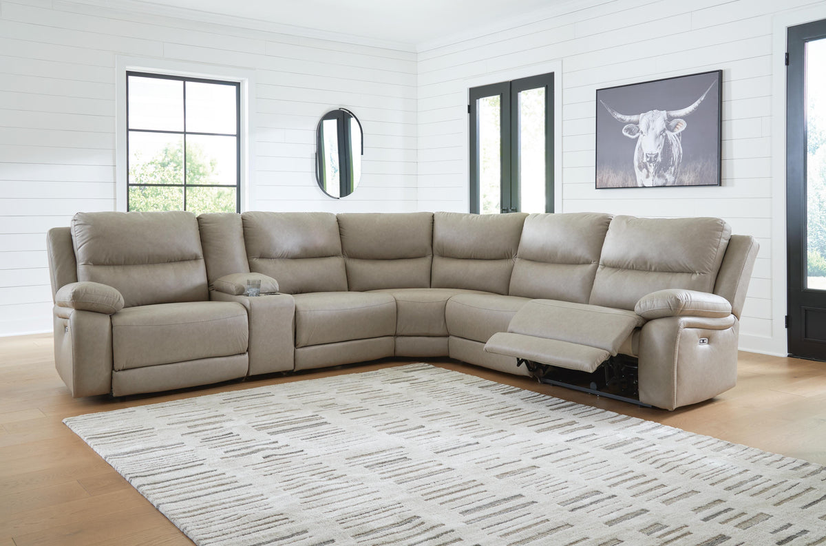 J&M Furniture - Ashley Furniture - Narwhal Place 6-Piece Power Reclining Sectional - 6-Piece Power Reclining Sectional - PC99201S10