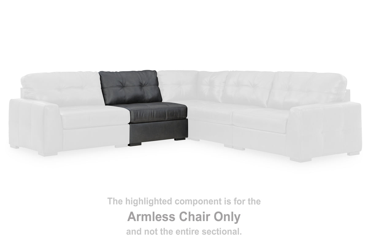 J&M Furniture - Ashley Furniture - Brindley Pier Armless Chair - Armless Chair / Fog - 9950346