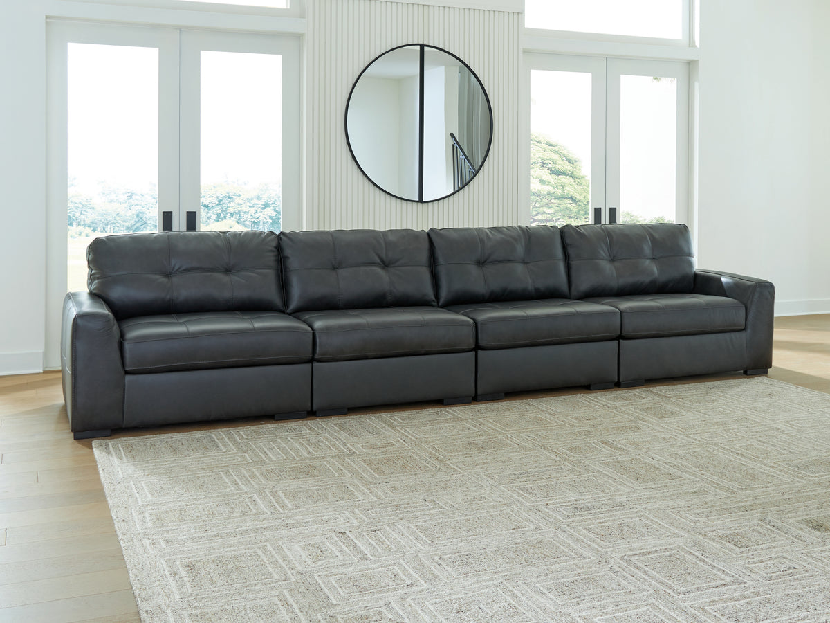 J&M Furniture - Ashley Furniture - Brindley Pier 4-Piece Sectional - RAF 4-Piece Sectional / Fog - 99503S4