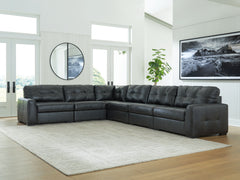 J&M Furniture - Ashley Furniture - Brindley Pier 6-Piece Sectional - RAF 6-Piece Sectional / Fog - 99503S5