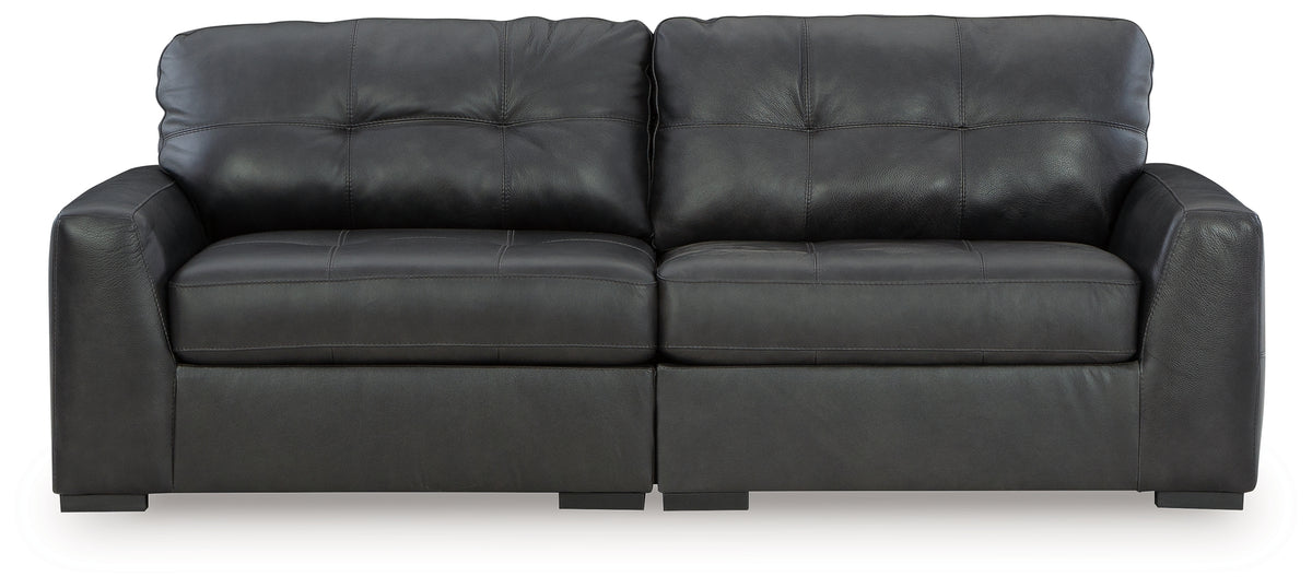 J&M Furniture - Ashley Furniture - Brindley Pier 2-Piece Sectional Loveseat - RAF 2-Piece Sectional Loveseat / Fog - 99503S1