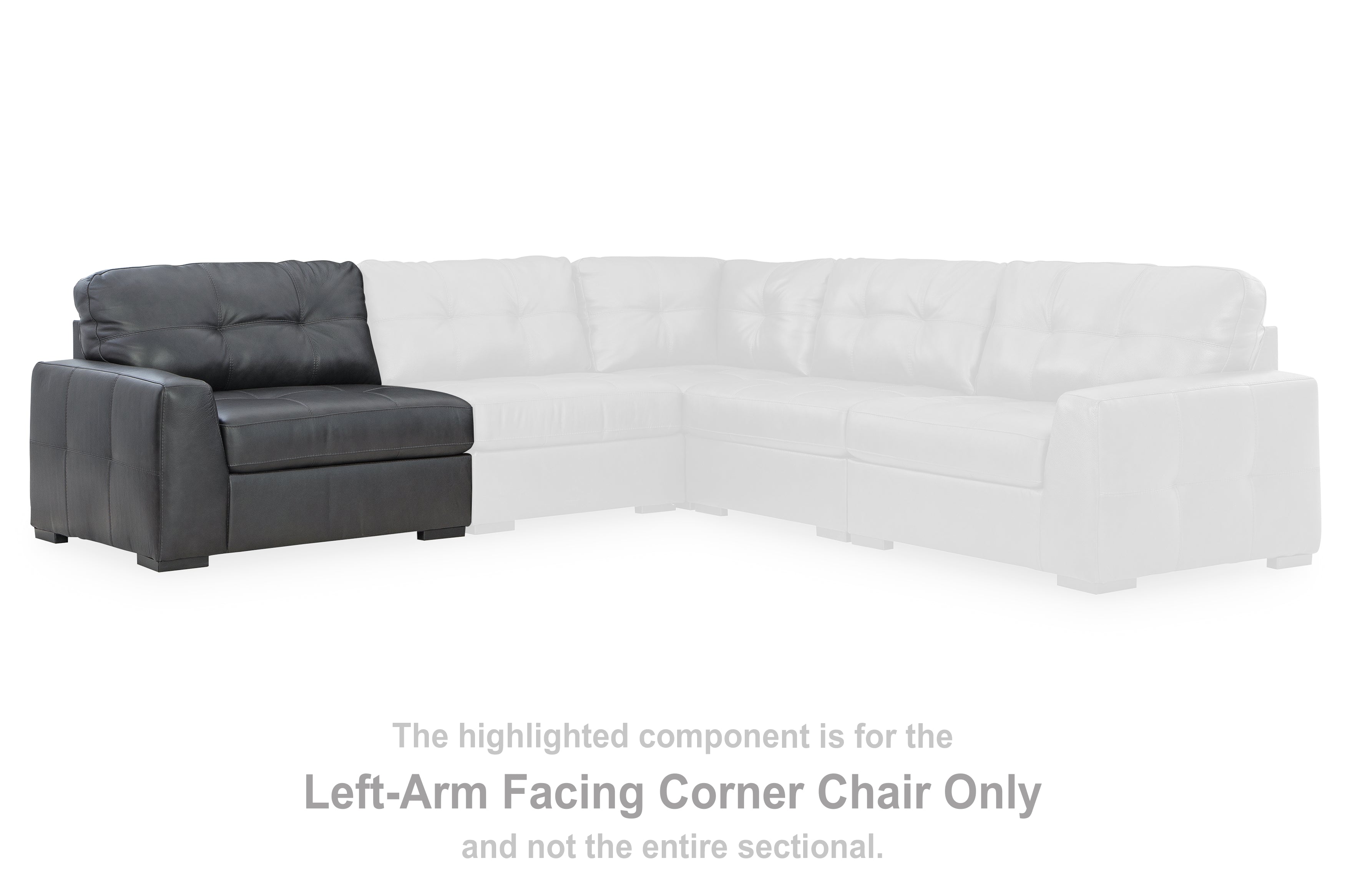 J&M Furniture - Ashley Furniture - Brindley Pier Left-Arm Facing Corner Chair - LAF Corner Chair / Fog - 9950364