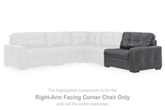 J&M Furniture - Ashley Furniture - Brindley Pier Right-Arm Facing Corner Chair - RAF Corner Chair / Fog - 9950365