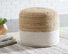 J&M Furniture - Ashley Furniture - Sweed Valley Pouf - Pouf / Natural/White - A1000420