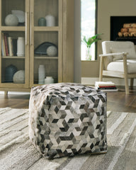 J&M Furniture - Ashley Furniture - Albermarle Pouf - Pouf / Gray/Brown - A1000983