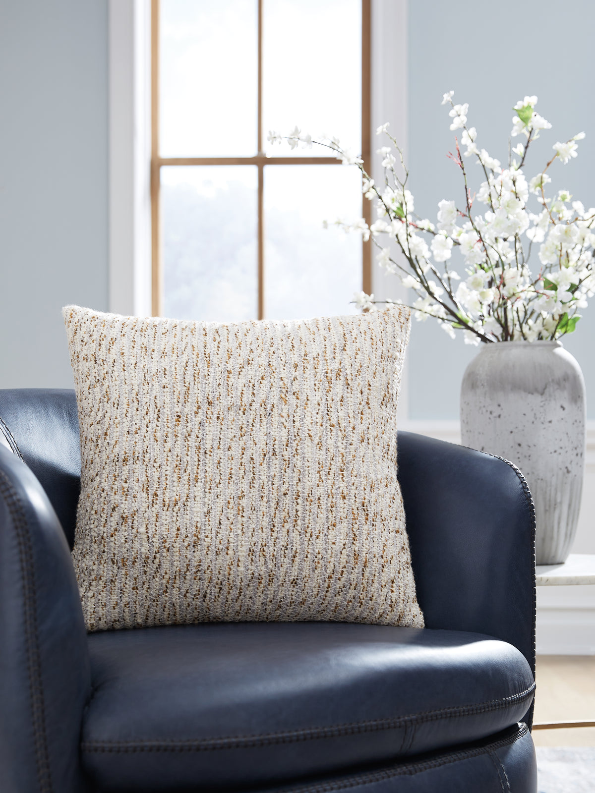 J&M Furniture - Ashley Furniture - Abler Pillow - Pillow / Ivory/Gray/Gold - A1001068P