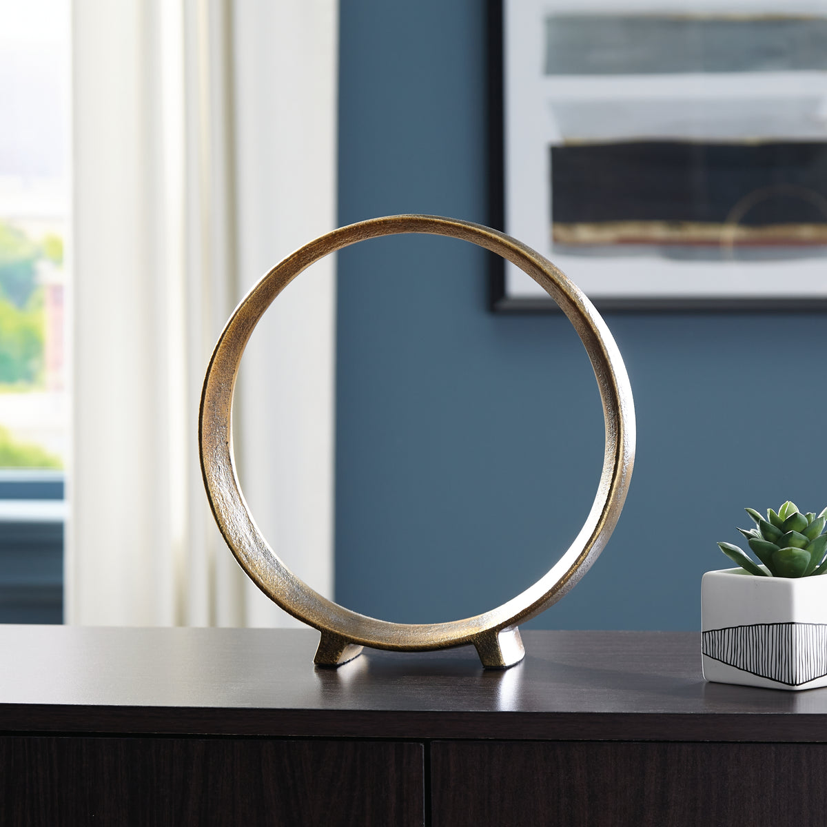 J&M Furniture - Ashley Furniture - Ryandale Sculpture (Set of 2) - Sculpture (2/CS) / Antique Brass Finish - A2000499