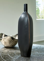 J&M Furniture - Ashley Furniture - Rhaveney Vase (Set of 3) - Vase (3/CS) / Black - A2000551