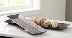 J&M Furniture - Ashley Furniture - Garekton Tray (Set of 2) - Tray Set (Set of 2) / Pewter Finish - A2000590