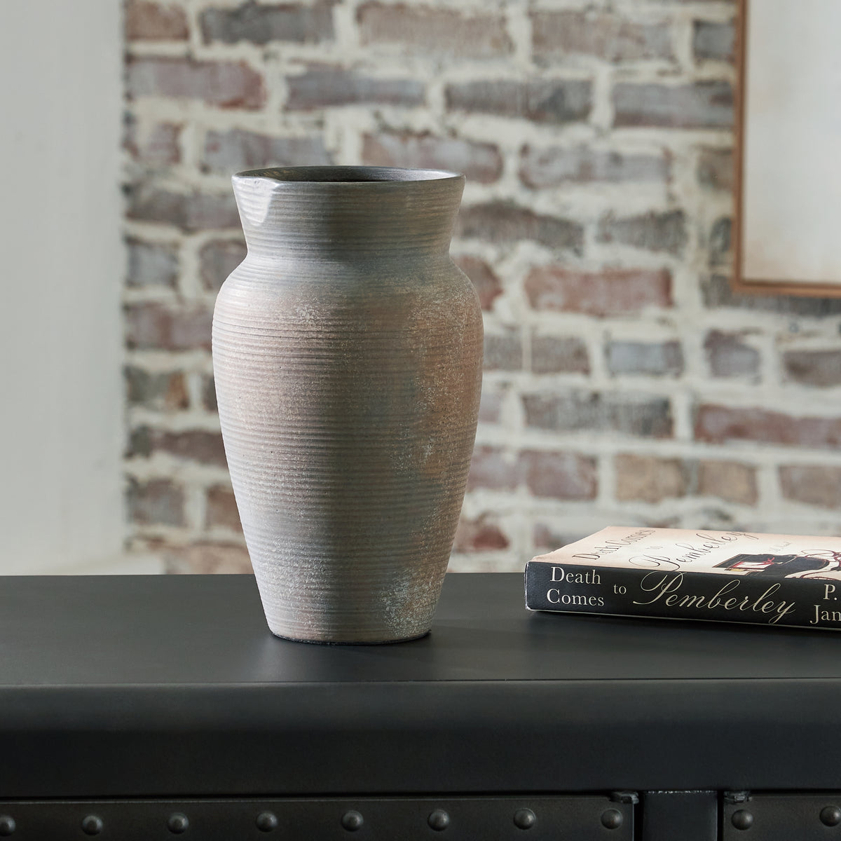 J&M Furniture - Ashley Furniture - Brickmen Vase - Vase / Antique Gray - A2000657
