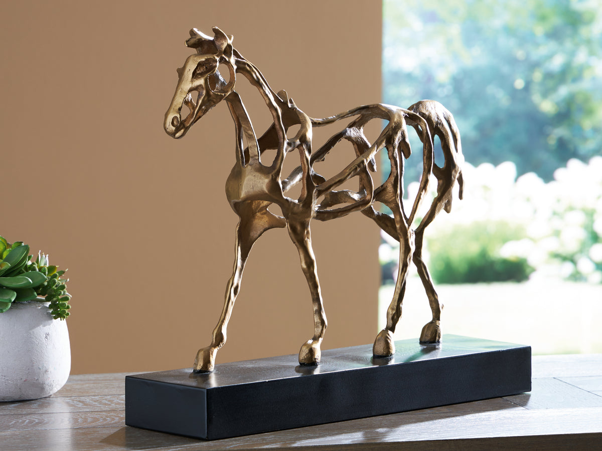 J&M Furniture - Ashley Furniture - Grainville Sculpture - Sculpture / Antique Gold Finish - A2000774
