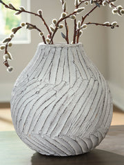J&M Furniture - Ashley Furniture - Shelvie Vase - Vase / Distressed White - A2000848