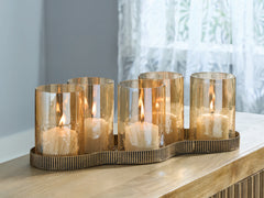 J&M Furniture - Ashley Furniture - Evereton Candle Holder - Candle Holder / Antique Gold Finish - A2000856