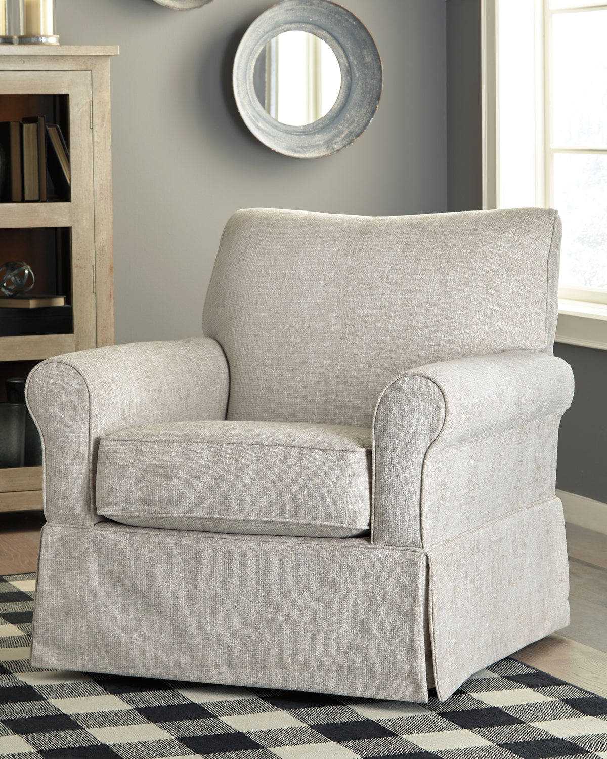 J&M Furniture - Ashley Furniture - Searcy Accent Chair - Swivel Glider Accent Chair / Quartz - A3000006
