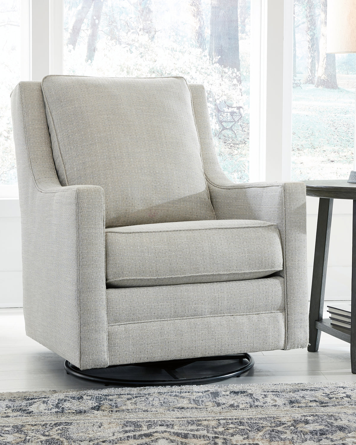 J&M Furniture - Ashley Furniture - Kambria Swivel Glider Accent Chair - Swivel Glider Accent Chair / Fog - A3000265