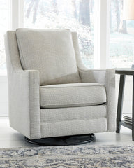 J&M Furniture - Ashley Furniture - Kambria Swivel Glider Accent Chair - Swivel Glider Accent Chair / Fog - A3000265