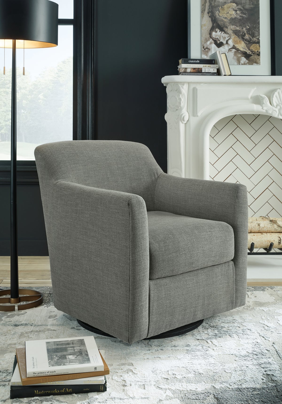J&M Furniture - Ashley Furniture - Bradney Swivel Accent Chair - Swivel Accent Chair / Tumbleweed - A3000323