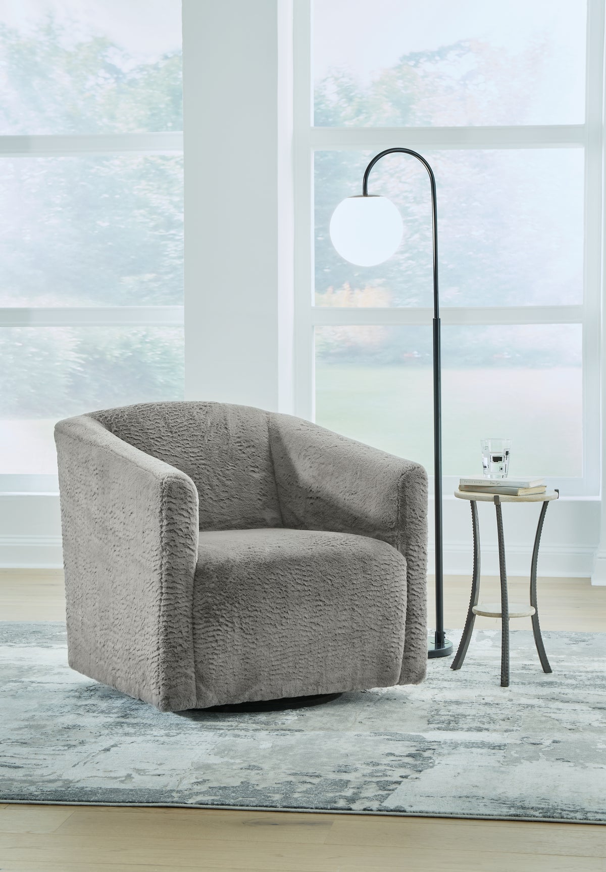 J&M Furniture - Ashley Furniture - Bramner Accent Chair - Swivel Accent Chair / Charcoal - A3000330