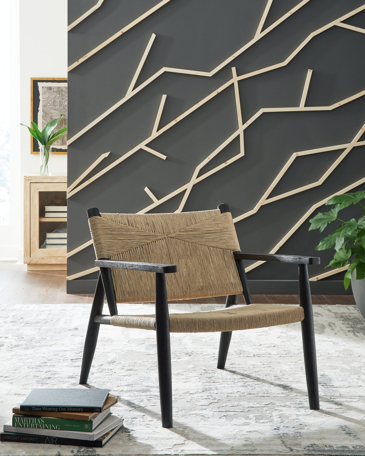 J&M Furniture - Ashley Furniture - Halfmore Accent Chair - Accent Chair / Black/Natural - A3000672