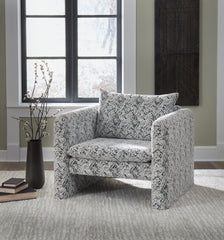 J&M Furniture - Ashley Furniture - Kenbell Accent Chair - Accent Chair / Black/White - A3000705