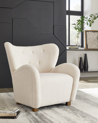 J&M Furniture - Ashley Furniture - Larbell Accent Chair - Accent Chair / Ecru - A3000709