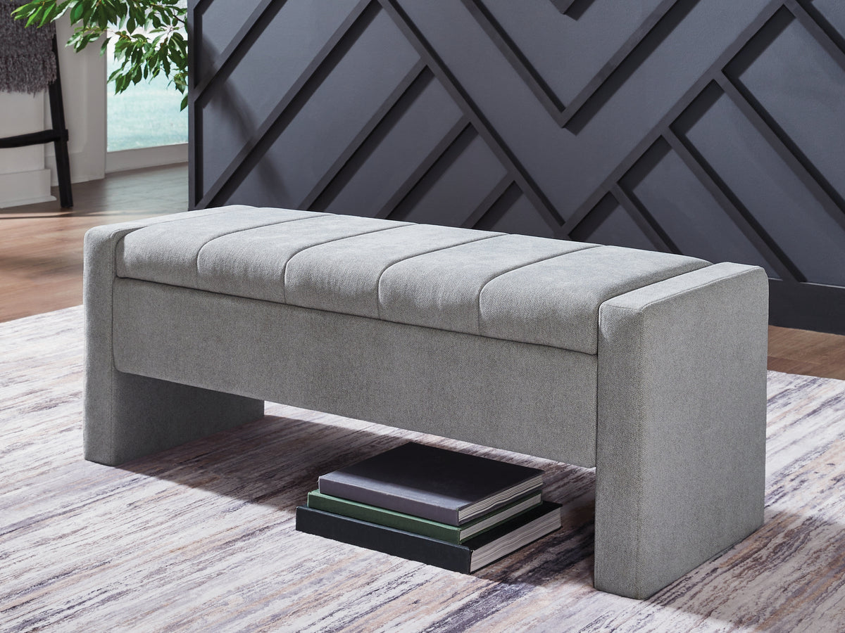 J&M Furniture - Ashley Furniture - Akselman Storage Bench - Storage Bench / Gray / 50"W x 19"D x 19"H - A3000744