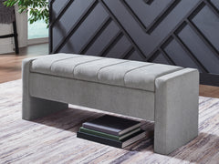 J&M Furniture - Ashley Furniture - Akselman Storage Bench - Storage Bench / Gray / 50"W x 19"D x 19"H - A3000744