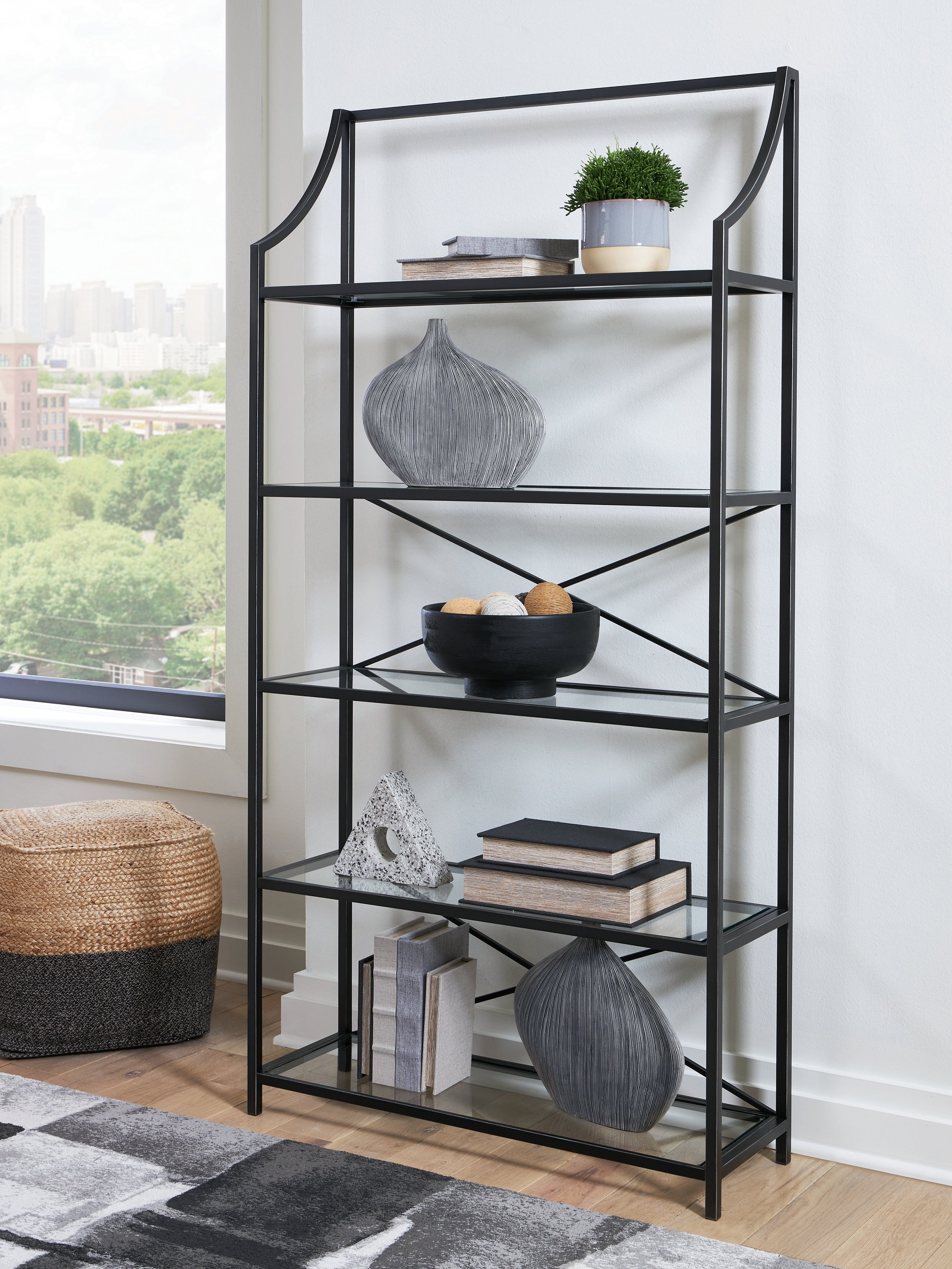 J&M Furniture - Ashley Furniture - Dakerwell 72" Bookcase - Bookcase / Antique Black - A4000557