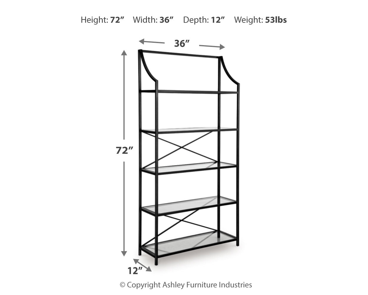 Dakerwell 72" Bookcase