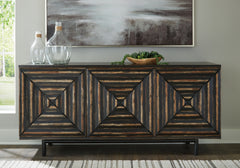 J&M Furniture - Ashley Furniture - Fair Ridge Accent Cabinet - Accent Cabinet / Distressed Black - A4000573