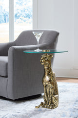J&M Furniture - Ashley Furniture - Vallain Accent Table - Accent Table / Antique Gold Finish - A4000605