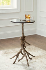 J&M Furniture - Ashley Furniture - Lemkins Accent Table - Accent Table / Black/Antique Gold Finish - A4000606