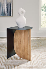J&M Furniture - Ashley Furniture - Ladgate Accent Table - Accent Table / Black/Natural - A4000628