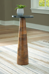 J&M Furniture - Ashley Furniture - Quinndon Accent Table - Accent Table / Brown/Black - A4000633