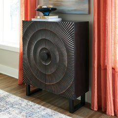 J&M Furniture - Ashley Furniture - Fosterman Accent Cabinet - Accent Cabinet / Distressed Black - A4000660