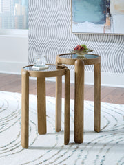 J&M Furniture - Ashley Furniture - Jossor Accent Table (Set of 2) - Accent Table Set (Set of 2) / Light Brown - A4000726