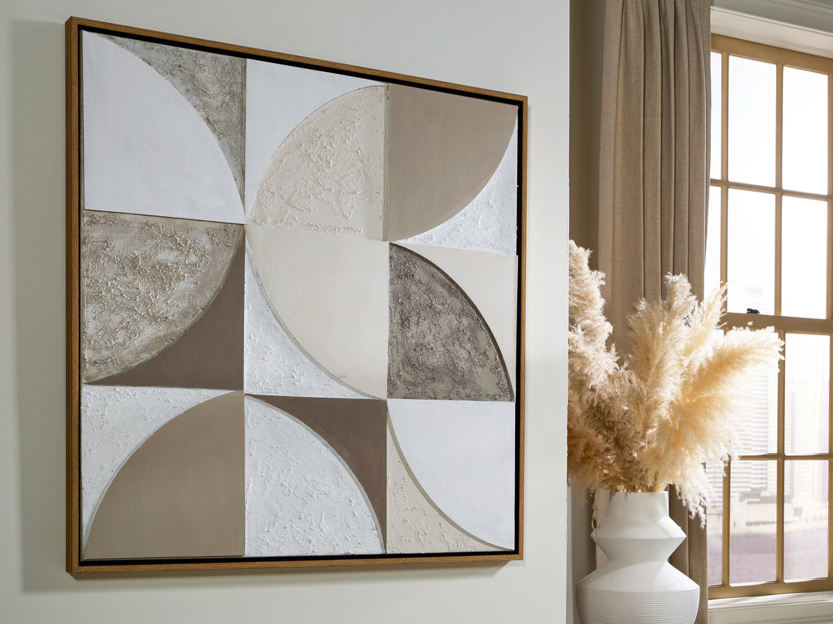 J&M Furniture - Ashley Furniture - Harelman Wall Art - Wall Art / Tan/Taupe/White - A8000502
