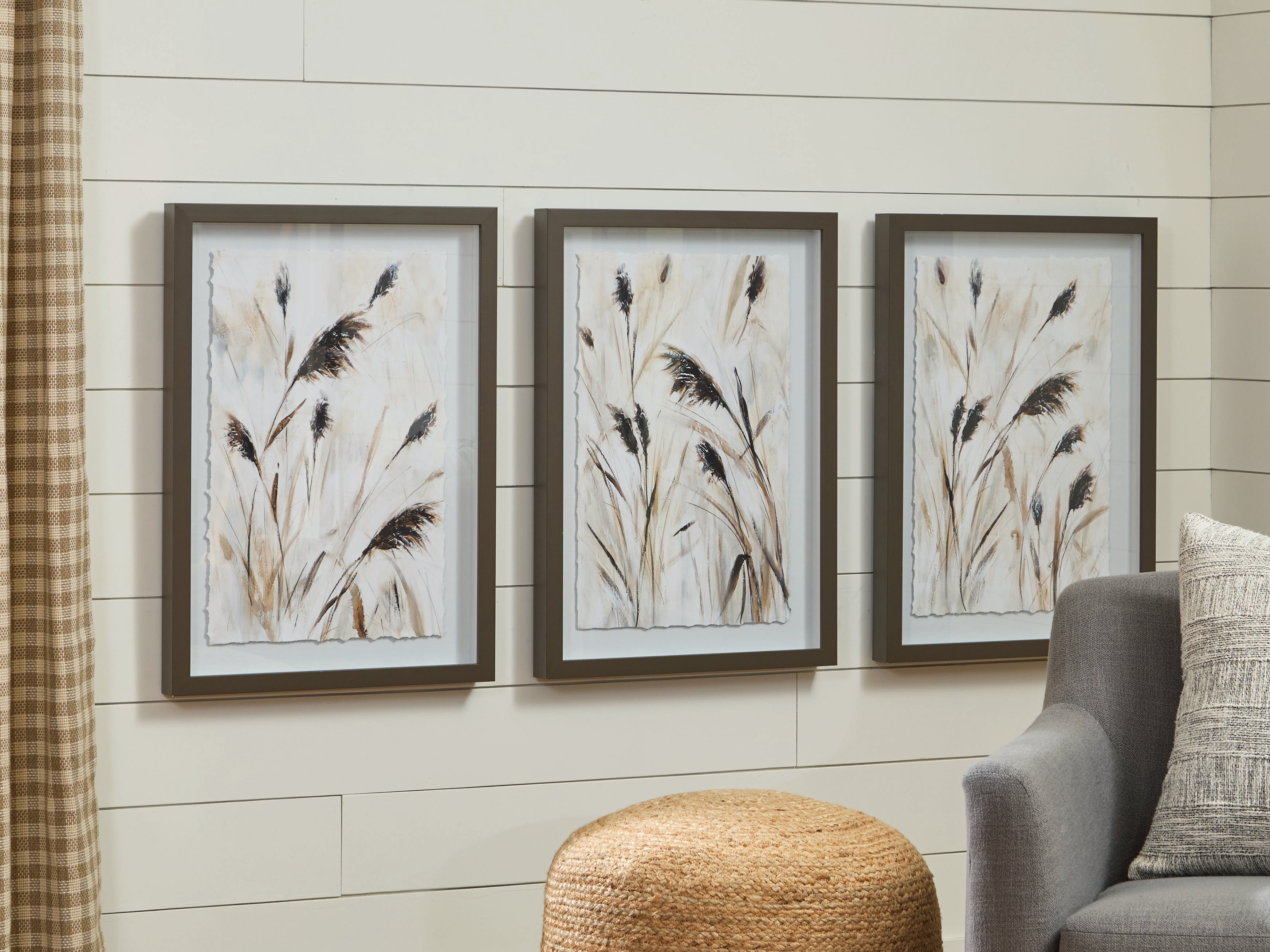 J&M Furniture - Ashley Furniture - Honslow Wall Art (Set of 3) - Wall Art Set (3/CN) / Brown/Black/White - A8000506