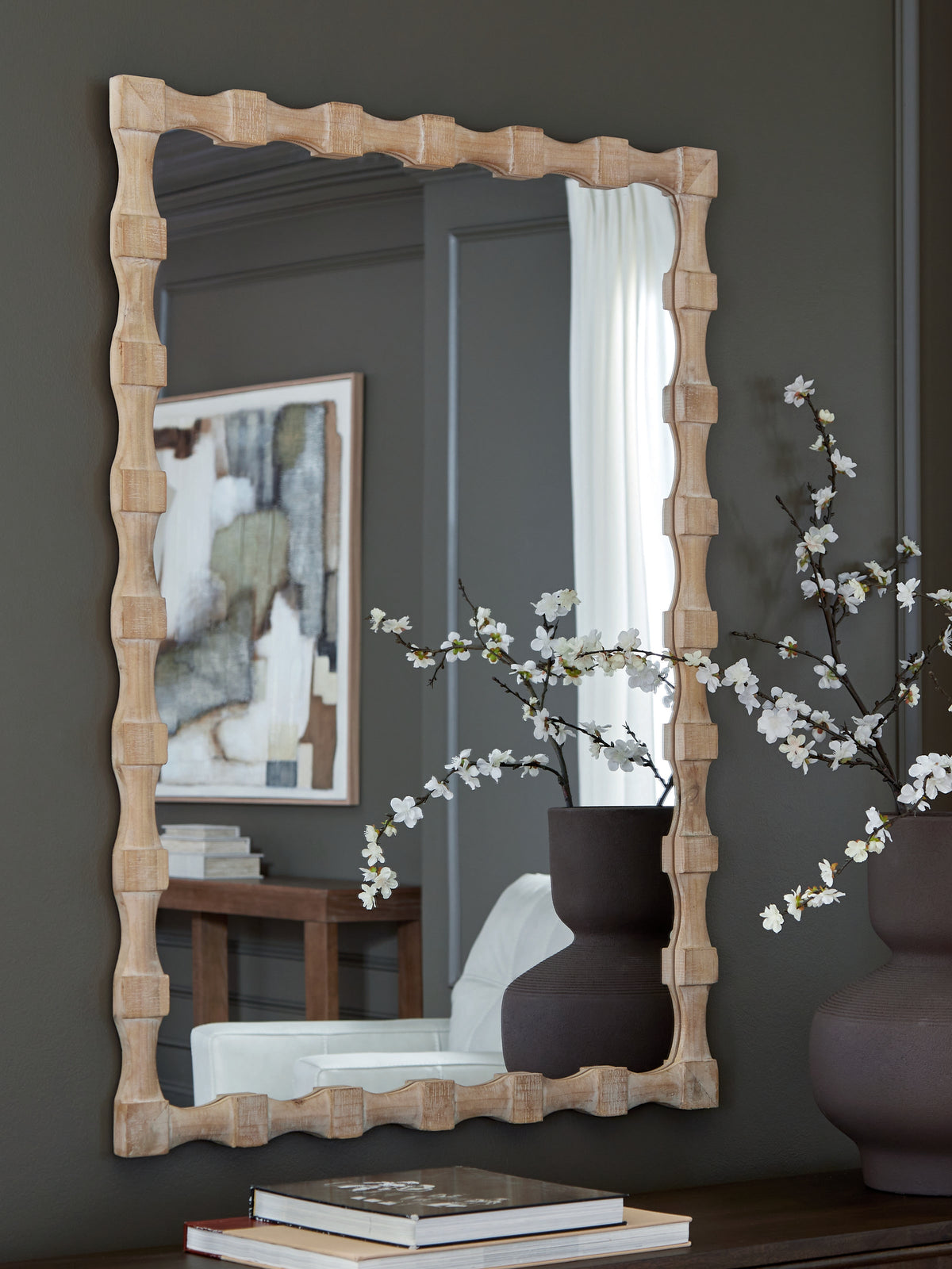 J&M Furniture - Ashley Furniture - Acelmore Accent Mirror - Accent Mirror / Light Brown - A8010420