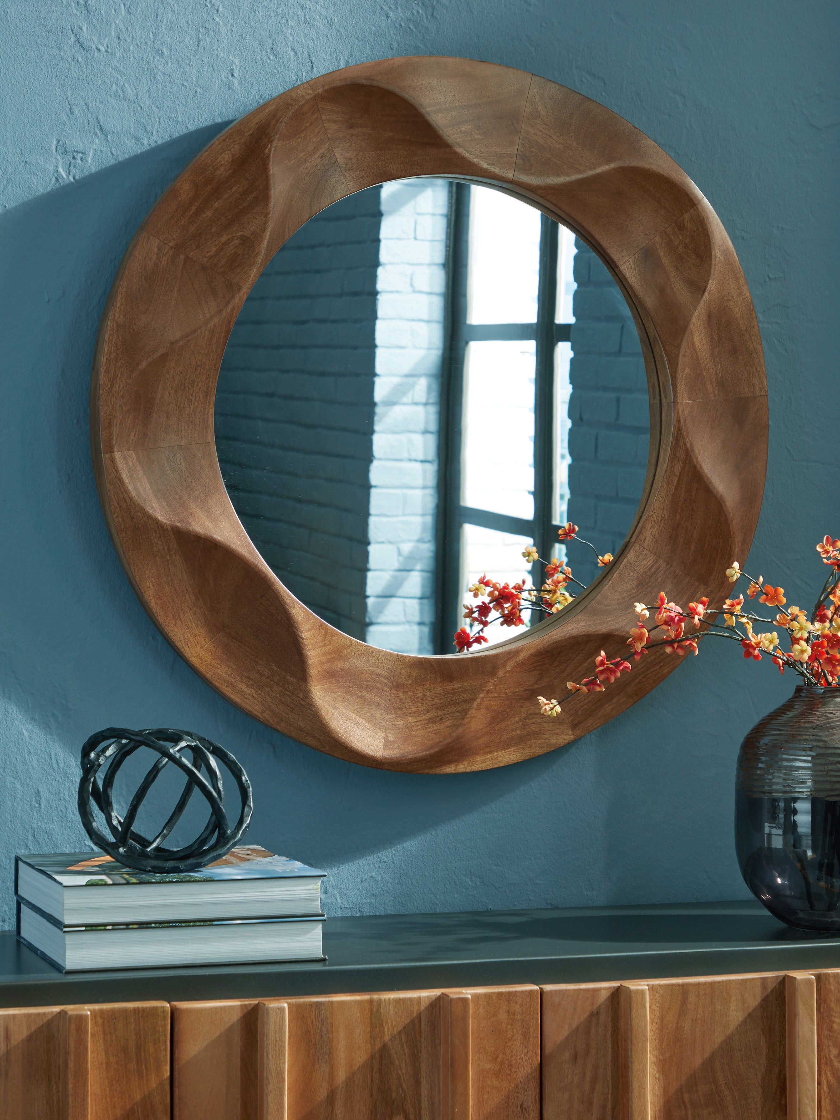 J&M Furniture - Ashley Furniture - Aajon Accent Mirror - Accent Mirror / Brown - A8010427