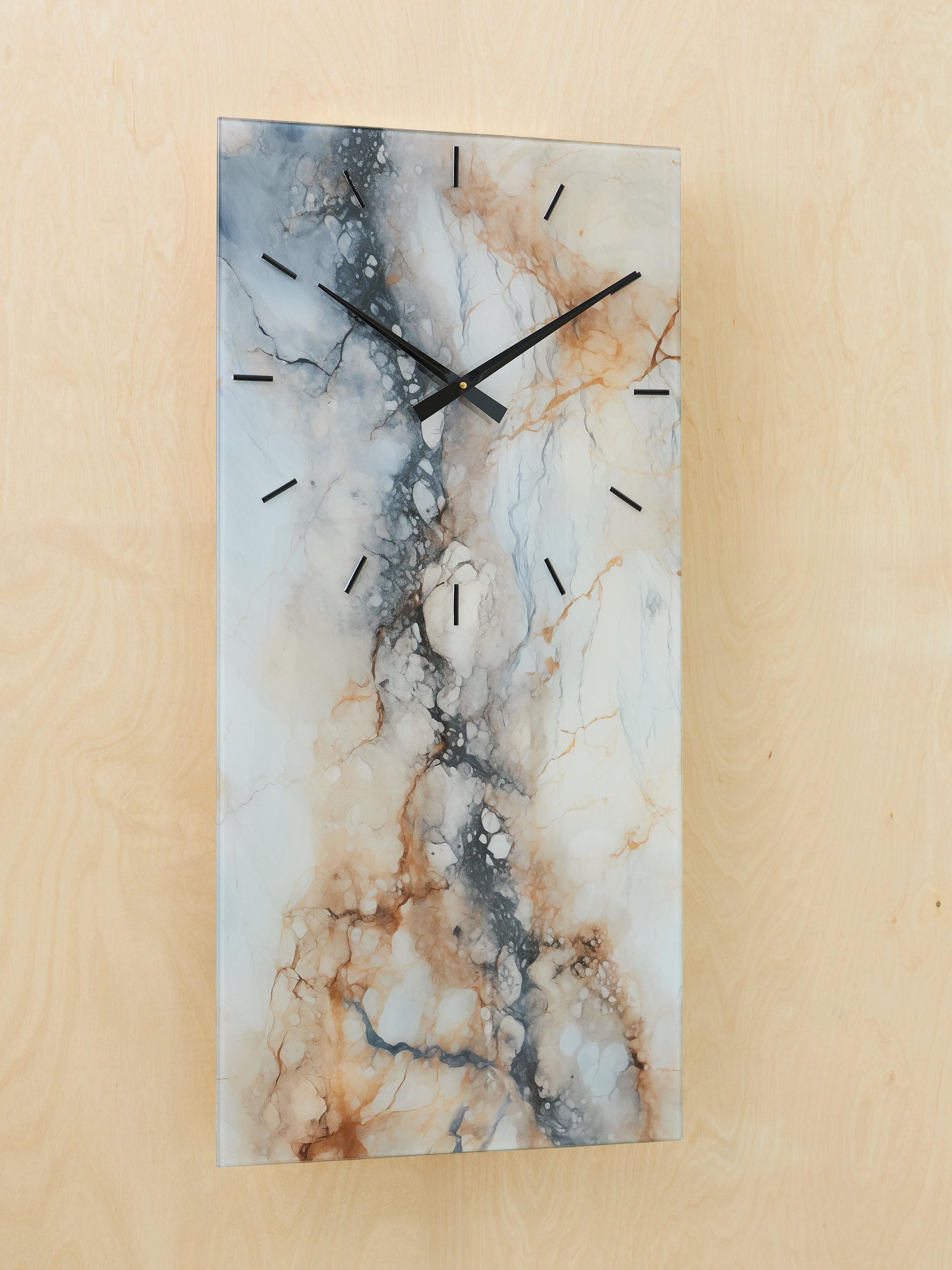 J&M Furniture - Ashley Furniture - Teague Wall Clock - Wall Clock / Brown/Gray/Ivory - A8010432