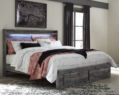 J&M Furniture - Ashley Furniture - Baystorm King Panel Bed with 2 Storage Drawers - King Panel Bed with 2 Storage Drawers / Gray - B221B12
