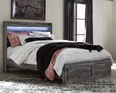 J&M Furniture - Ashley Furniture - Baystorm Queen Panel Bed with 2 Storage Drawers - Queen Panel Bed with 2 Storage Drawers / Gray - B221B5