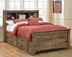 J&M Furniture - Ashley Furniture - Trinell Full Panel Bed with 2 Storage Drawers - Full Panel Bed with 2 Storage Drawers / Brown - B446B10