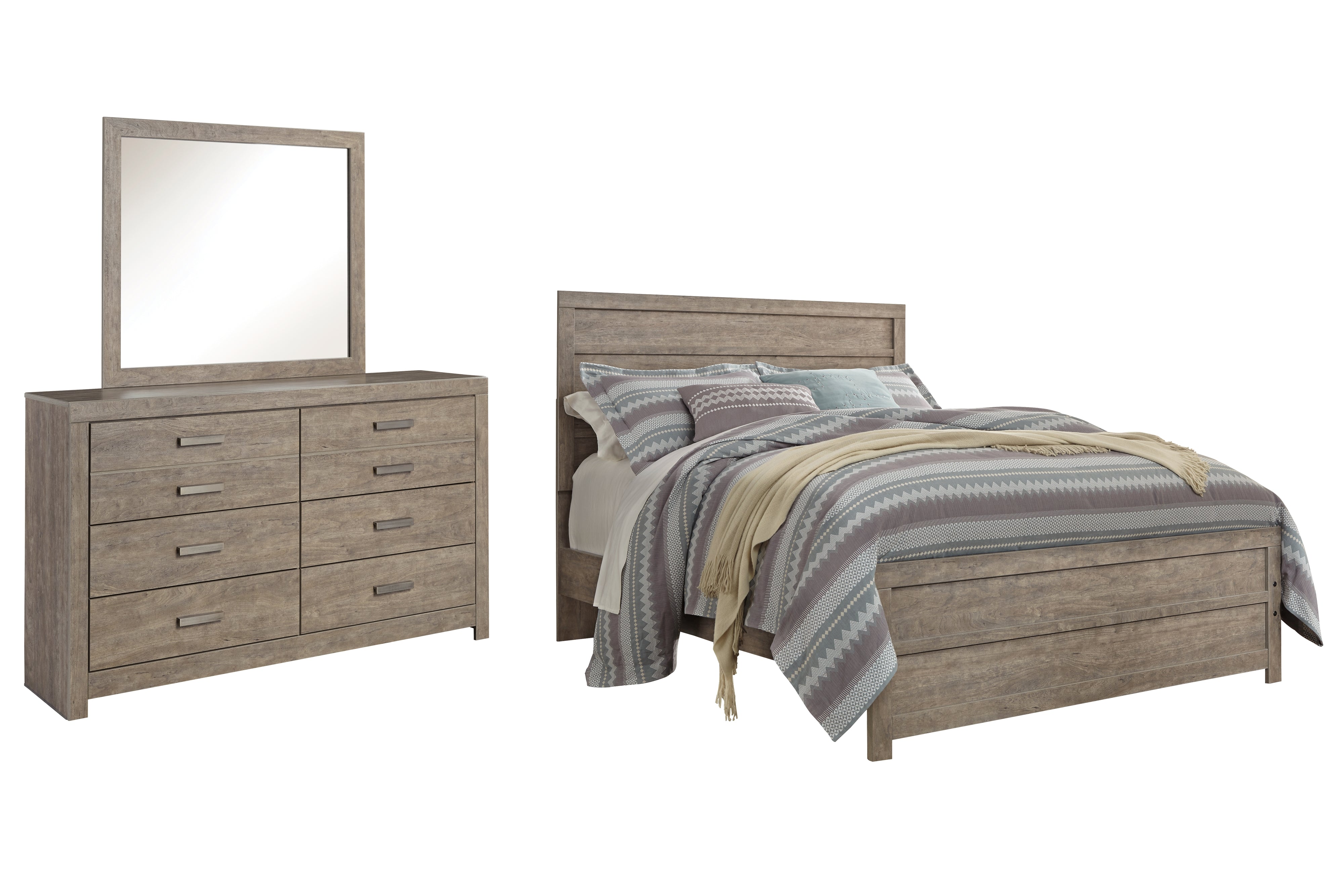 J&M Furniture - Ashley Furniture - Culverbach Queen Panel Bed, Dresser and Mirror - Queen Panel Bed, Dresser and Mirror - B070B9