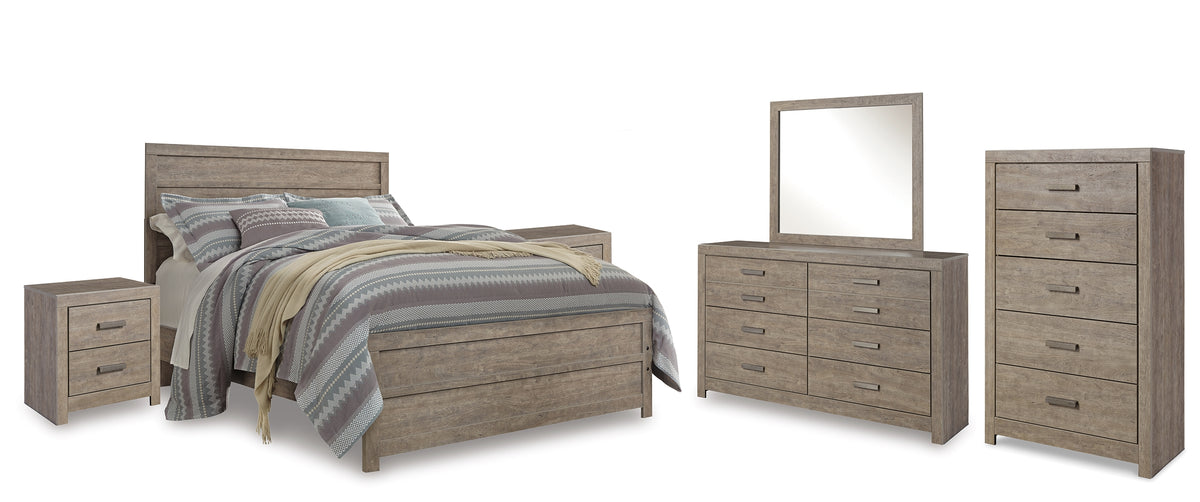 J&M Furniture - Ashley Furniture - Culverbach Queen Panel Bed with Dresser and Mirror, Chest and 2 Nightstands - Queen Panel Bed with Dresser, Mirror, Chest and 2 Nightstands - B070B13