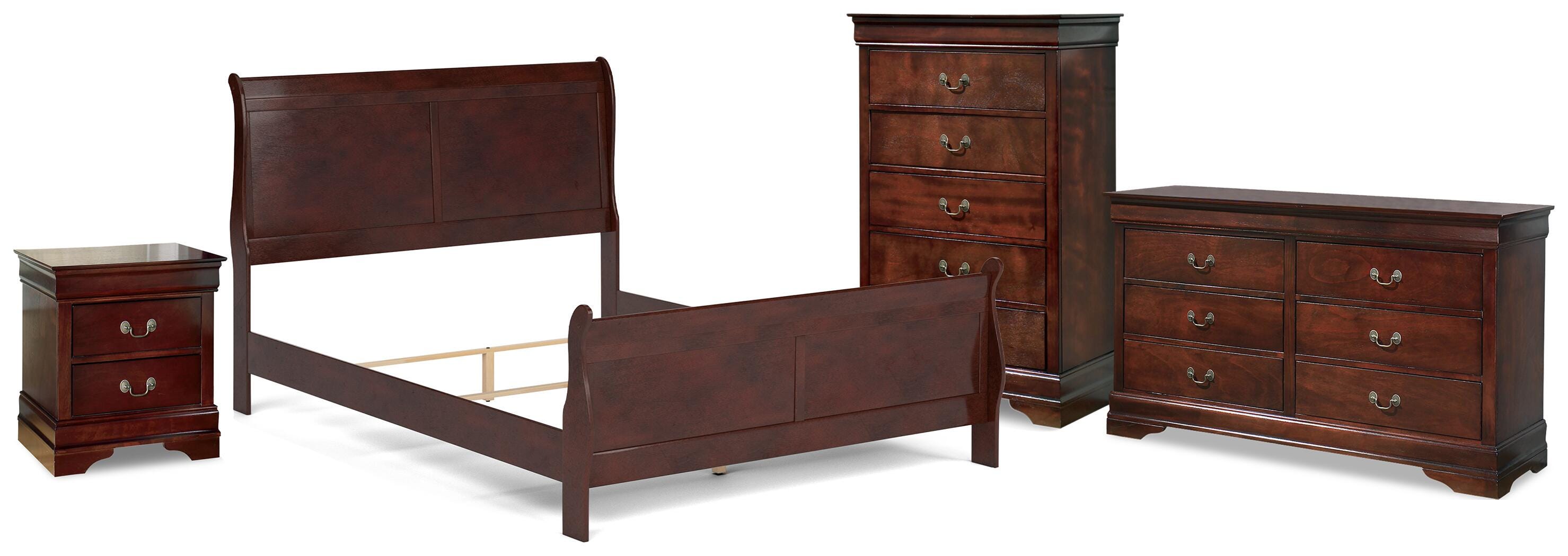 J&M Furniture - Ashley Furniture - Alisdair Queen Sleigh Bed, Dresser, Mirror, 2 Chests and 2 Nightstands - Queen Sleigh Bed, Dresser, Mirror, 2 Chests and 2 Nightstands - B376B29