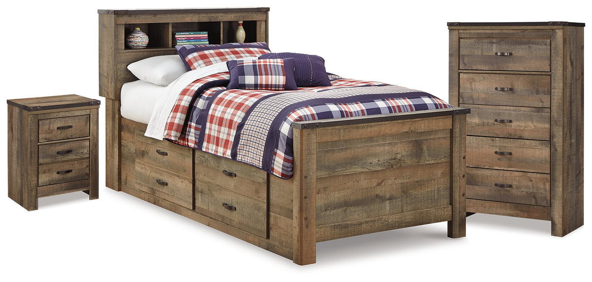 J&M Furniture - Ashley Furniture - Trinell Twin Storage Bed, Chest and Nightstand - Twin Storage Bed, Chest and Nightstand - B446B92